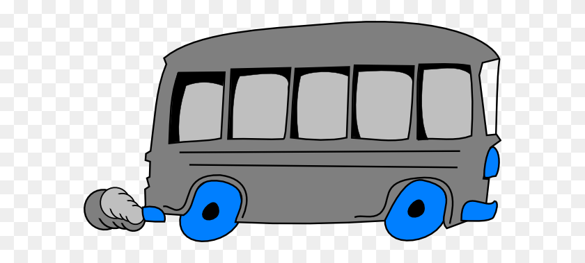 600x319 Gray School Bus Clip Art - Bus Clipart