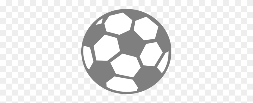 299x285 Серый Футбольный Мяч Картинки - Спортивные Мячи Клипарт Черный И Белый