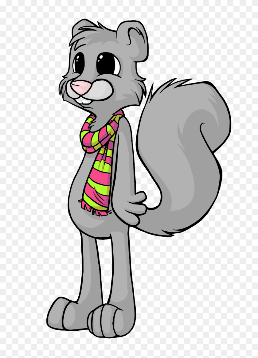 723x1106 Gray Squirrel Clipart Cartoon - Squirrel With Acorn Clipart