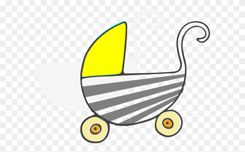 600x462 Gray Stroller Clip Art - Baby Carriage Clipart