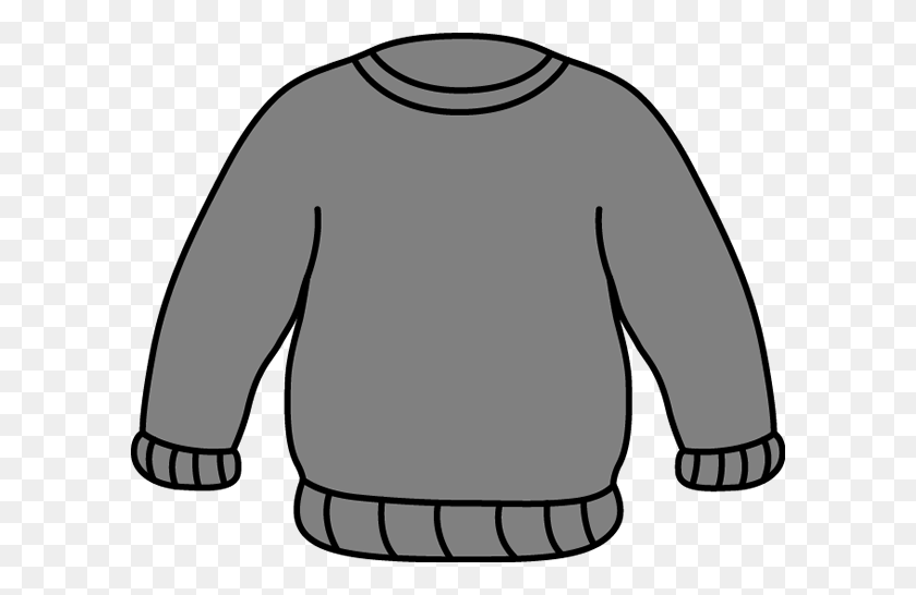 600x486 Gray Sweater Clip Art - Large Clipart