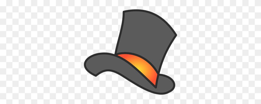 300x275 Gray Top Hat Png Clip Arts For Web - Tophat PNG