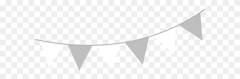 600x219 Gray White Bunting Clip Art - Bunting Clipart