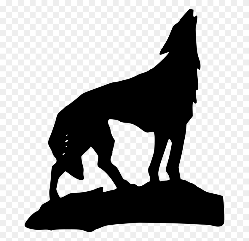 674x750 Lobo Gris Aullido Dibujo De Coyote Descargar - Rottweiler Clipart En Blanco Y Negro