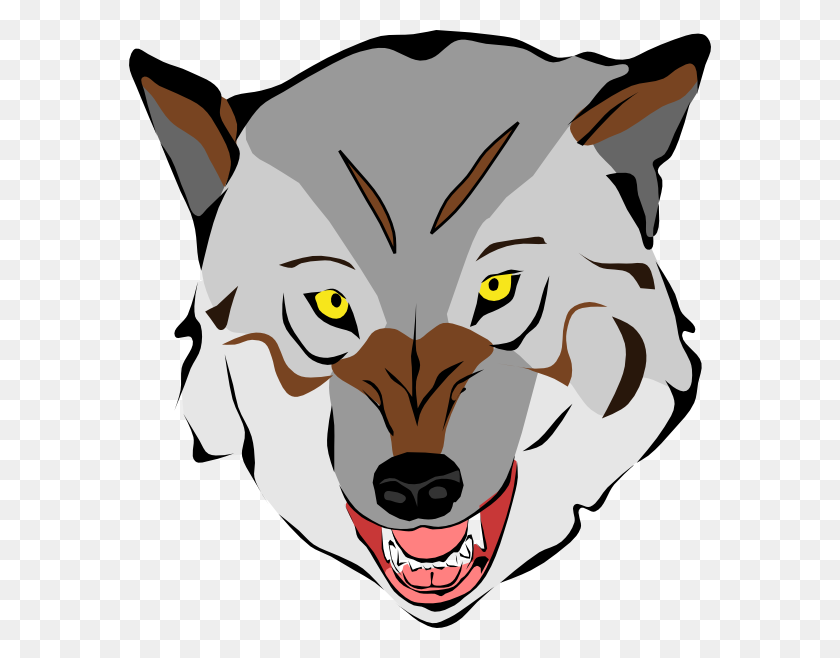 582x598 Серый Волк Клипарт На Прозрачном Фоне - Волчья Лапа Png