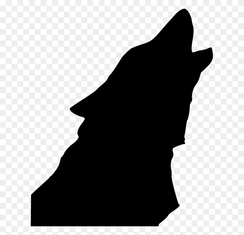 627x750 Gray Wolf Coyote Drawing Silhouette Aullido - Coyote Clipart Black And White