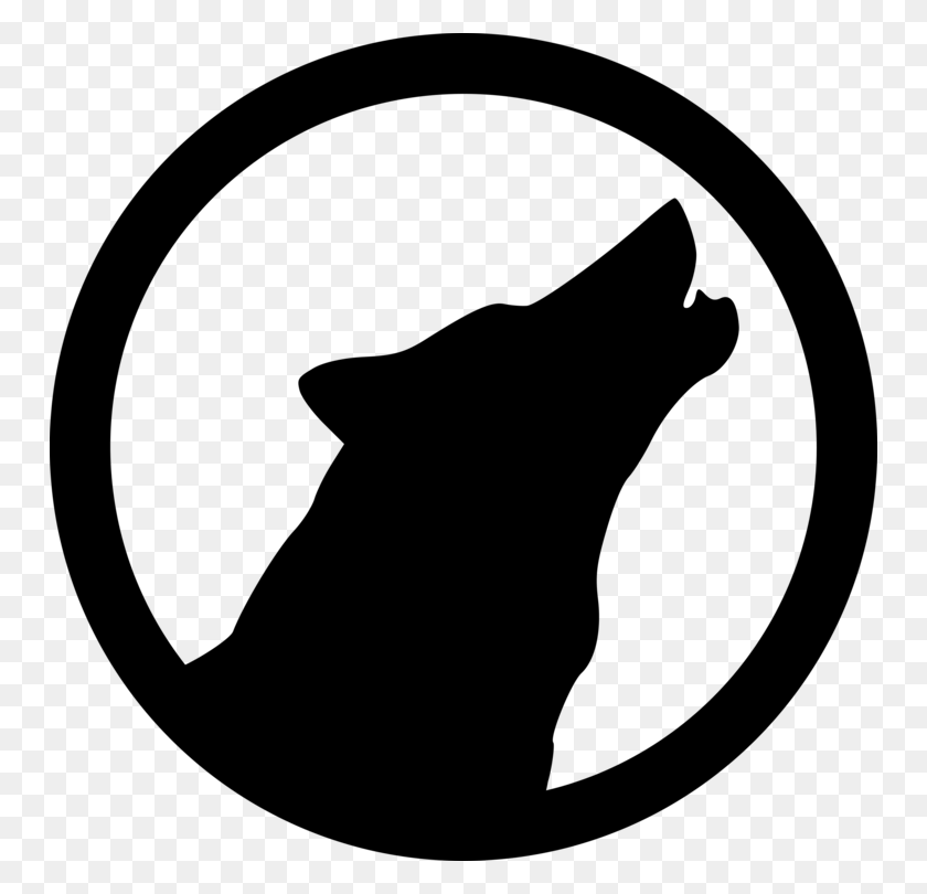 750x750 Gray Wolf Pack Lone Wolf Computer Icons Aullido - Wolf Black And White Clipart