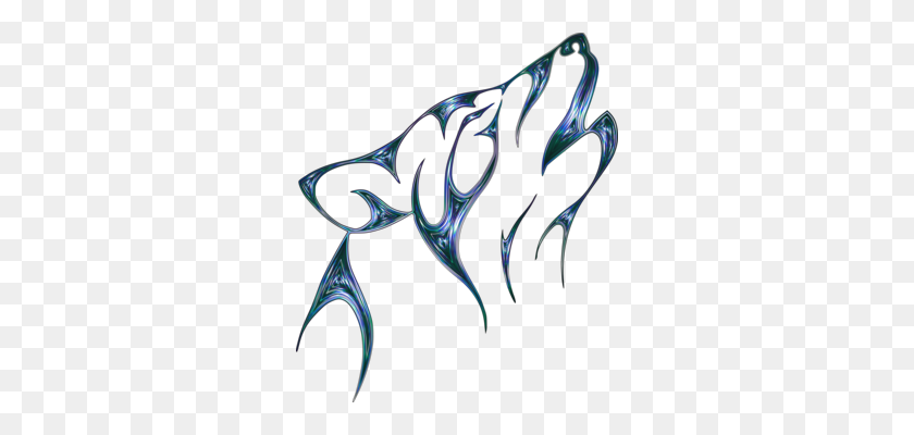 296x340 Gray Wolf Tattoo Art Design Drawing Tattoo Ink - Fish Clipart No Background
