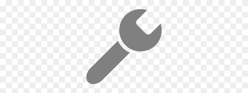 256x256 Gray Wrench Icon - Wrench Icon PNG