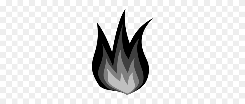 210x299 Grayscale Flames Clip Art - Flame Clipart Free