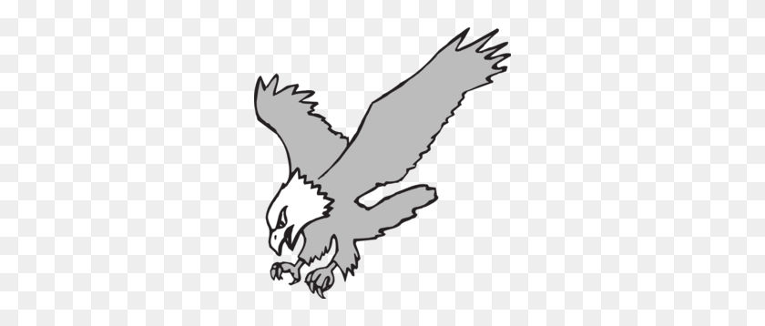 282x298 Grayscale Hunting Eagle Clip Art - Free Hunting Clipart
