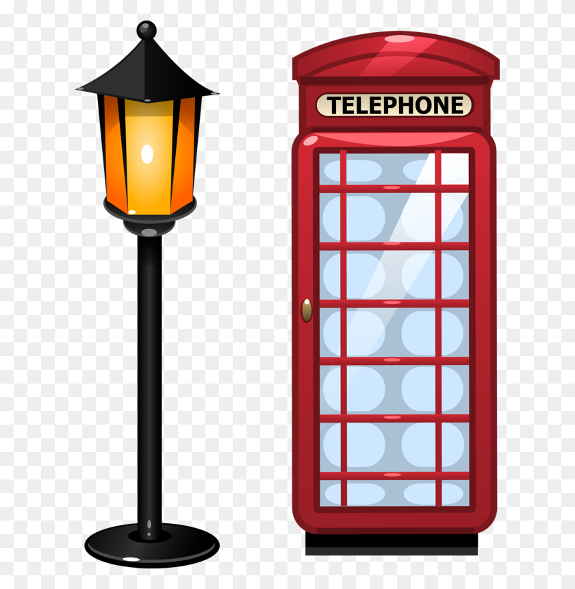 621x800 Great Britain Set - Phone Booth Clipart