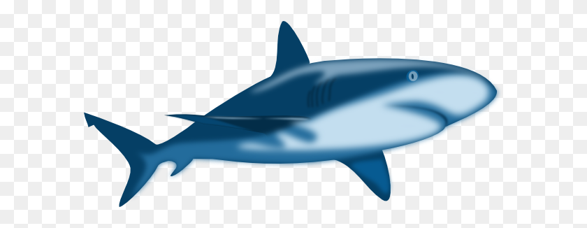 600x266 Great White Shark Clip Art - Shark Head Clipart