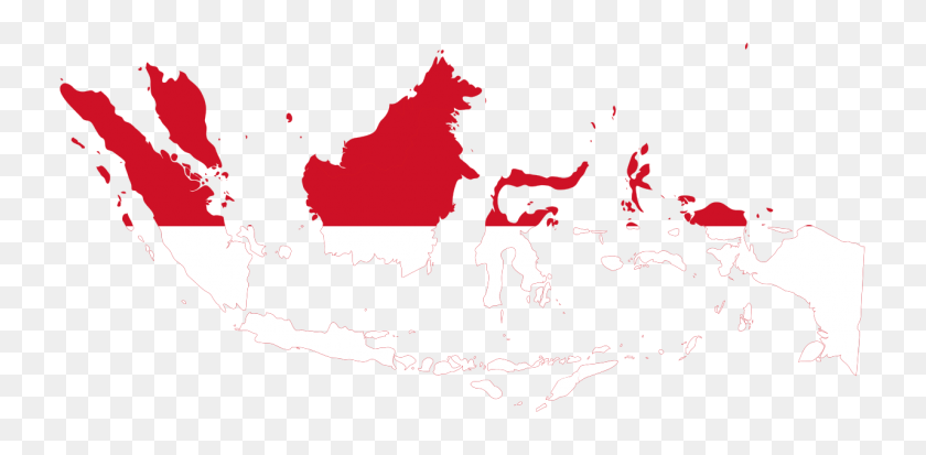 1280x580 Gran Mapa De La Bandera De Indonesia - Bandera De Indonesia Png