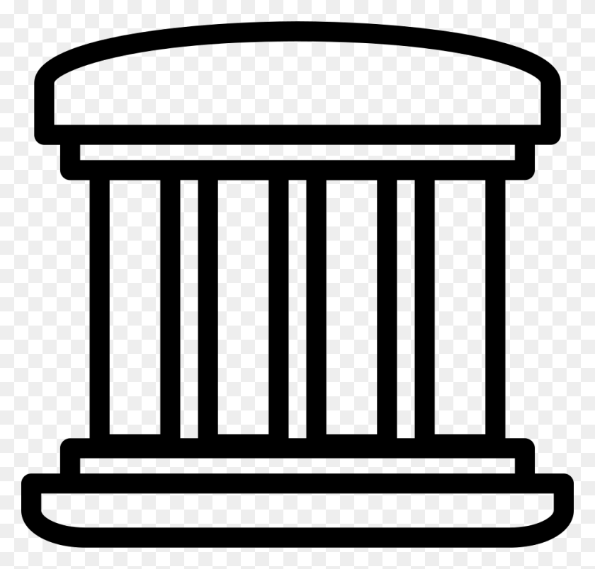 980x936 Greek Building With Four Pillars Png Icon Free Download - Pillars PNG