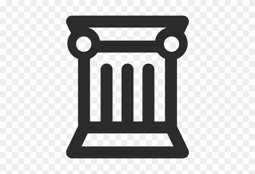 512x512 Greek Column Stroke Icon - Greek Column PNG