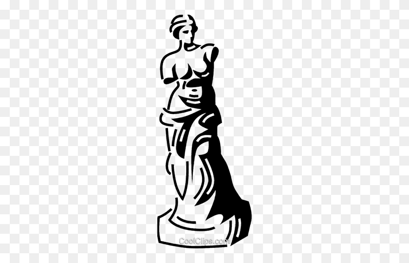 194x480 Греческая Скульптура Роялти Бесплатно Векторные Иллюстрации - Скульптура Клипарт