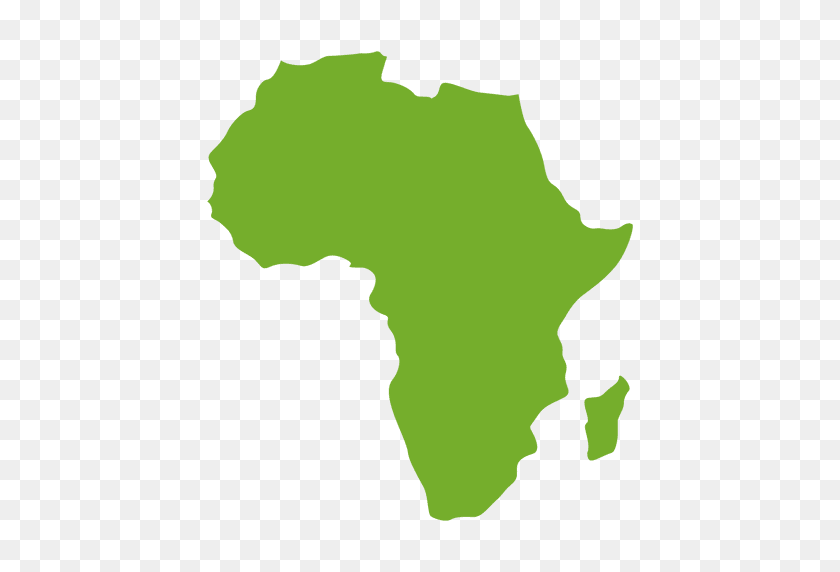 512x512 Verde Mapa Continental De África - Mapa Del Mundo Png
