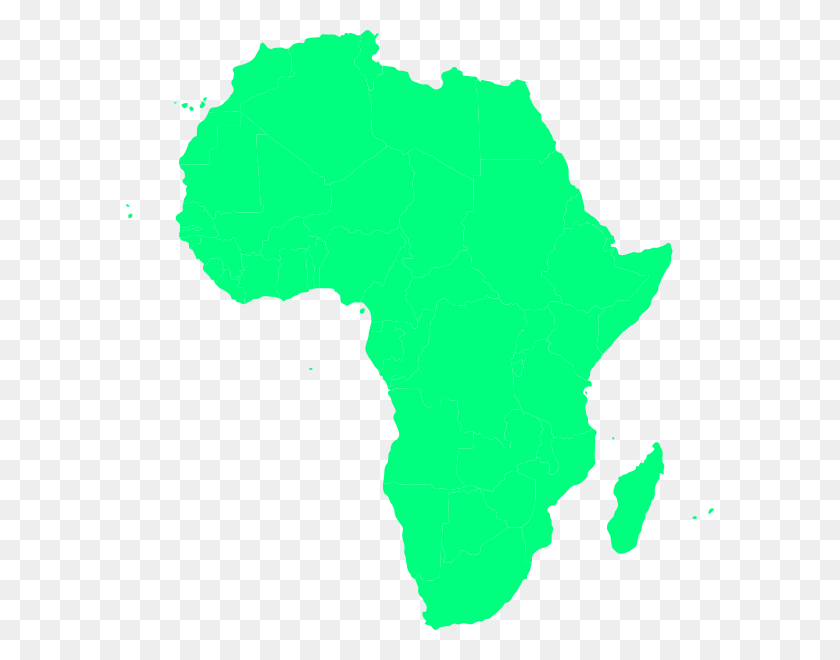 588x600 Green Africa Png Clip Arts For Web - Africa Map PNG