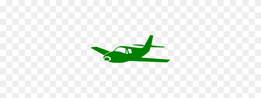 256x256 Значок Зеленый Самолет - Значок Самолет Png