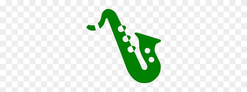256x256 Icono De Saxofón Alto Verde - Imágenes Prediseñadas De Saxofón Alto