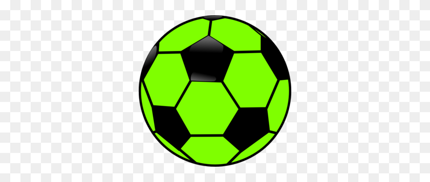 298x297 Зеленый И Черный Футбольный Мяч Клипарт - Футбол Клипарт