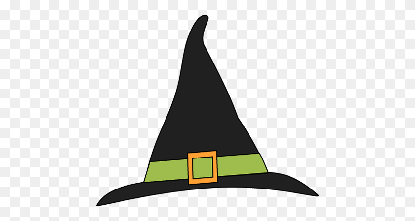 450x389 Green And Black Witches Hat Clip Art - Pilgrim Hat Clipart