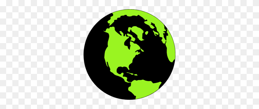 298x294 Green And Black World Clip Art - Green Globe Clipart