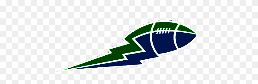 484x213 Green And Blue Football Lightning Bolt Free Images - Green Lightning PNG