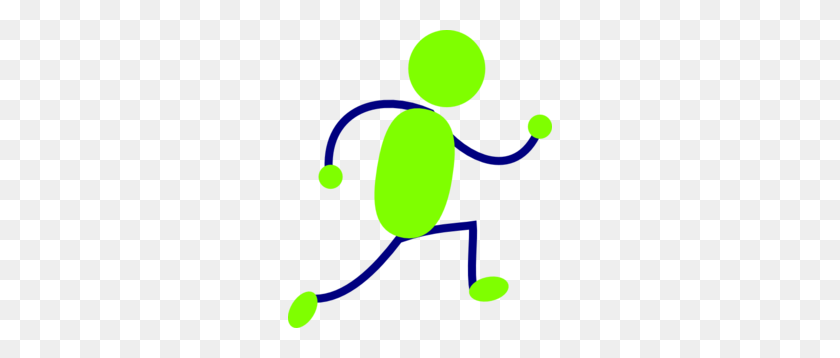 264x298 Green And Blue Running Man Png, Clip Art For Web - People Running Clipart