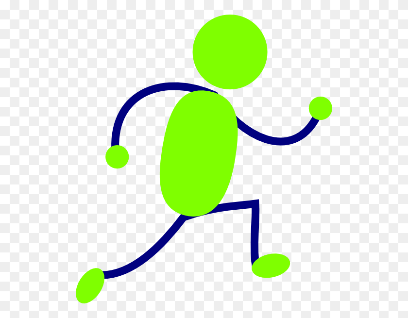 528x595 Green And Blue Running Man Png, Clip Art For Web - Man Clipart