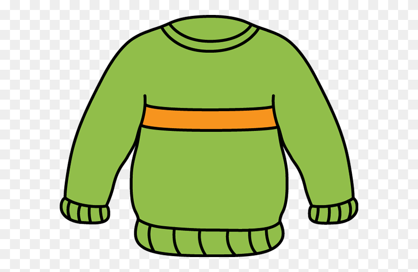 600x486 Green And Orange Sweater Orange - Jacket Clipart