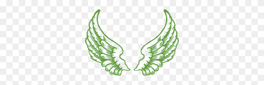 298x213 Green Angel Wings Clip Art - Msn Clipart