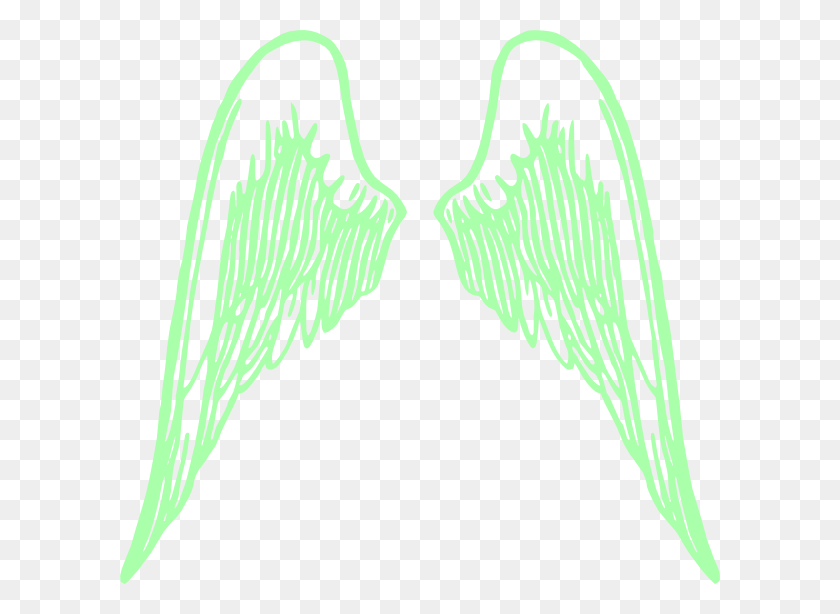 600x554 Green Angel Wings Png Clip Arts For Web - Clip Art Angel Wings