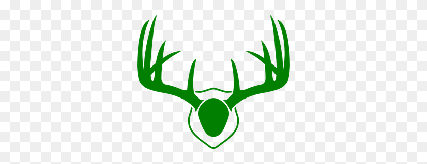 300x263 Green Antlers Png Clip Arts For Web - Antlers PNG