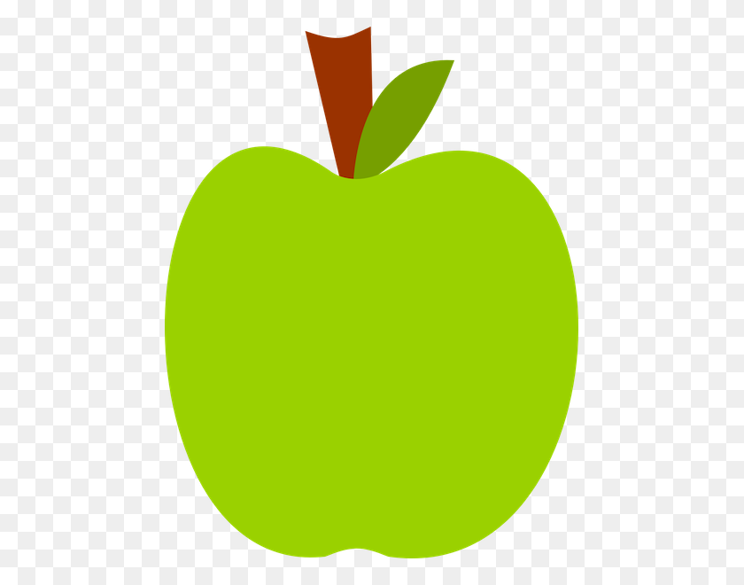 467x600 Green Apple Clip Art - Apple PNG Clipart