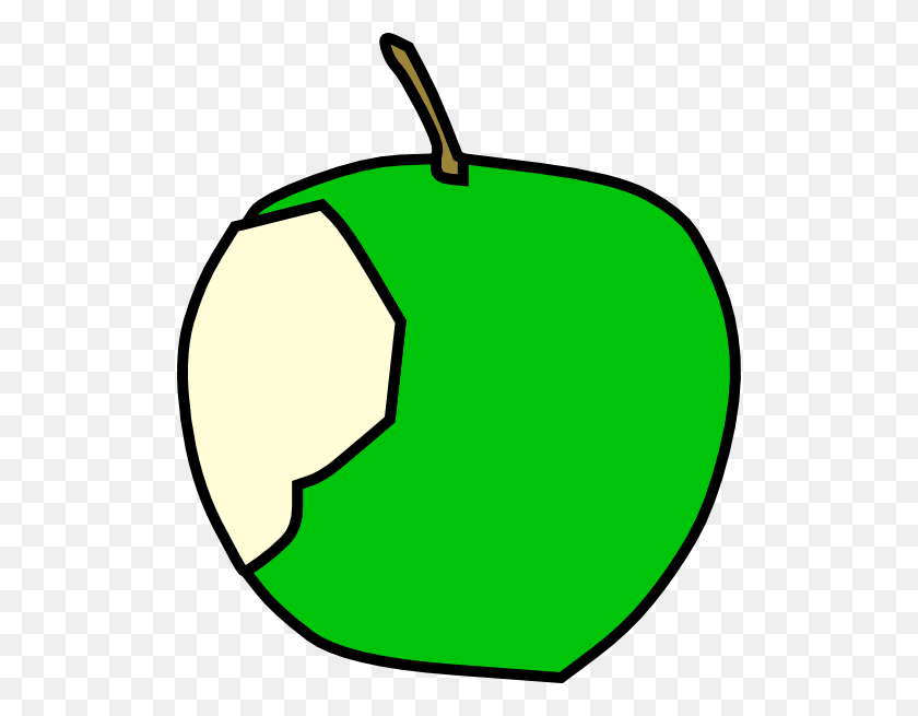 516x595 Green Apple Clip Art Free Vector - Apple Clip Art Free