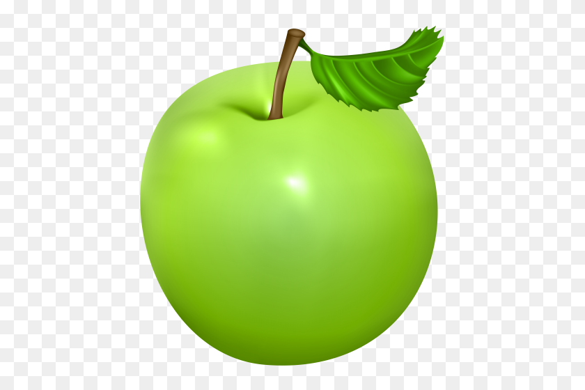 445x500 Green Apple Png Clip Art Image - No Food Or Drink Clipart