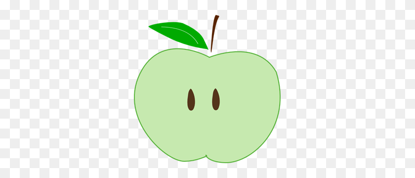 297x300 Green Apple Slice Png Clip Arts For Web - Apple Slice Clipart