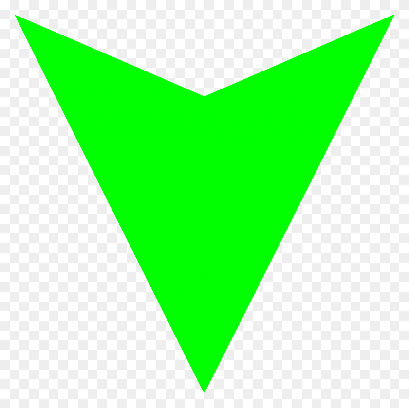2000x2000 Green Arrow Down - Green Arrow Logo PNG