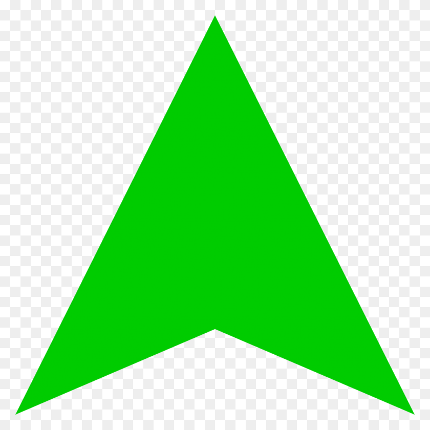 1024x1024 Green Arrow Up Darker - Pointing Arrow PNG
