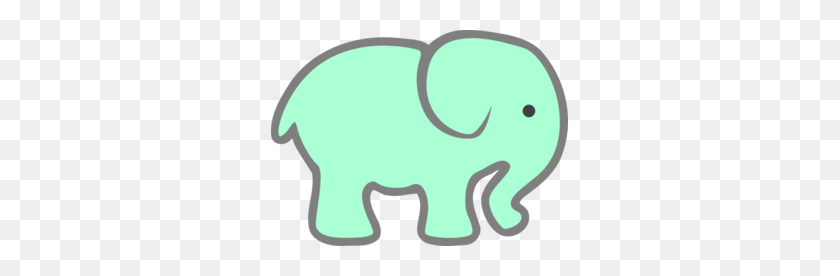 297x216 Green Baby Elephant Clip Art - Baby Shower Invitation Clipart