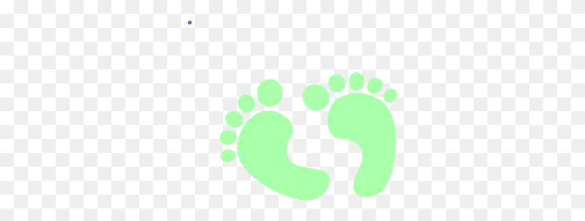 300x258 Green Baby Footprints Clipart - Footprint Outline Clipart