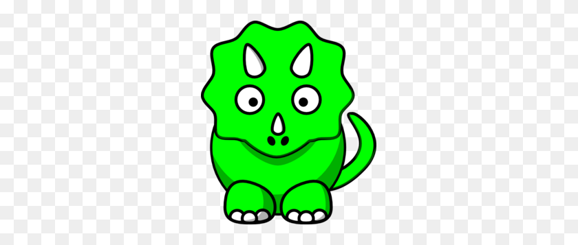 255x297 Green Baby Triceratops Clip Art - Triceratops Clipart