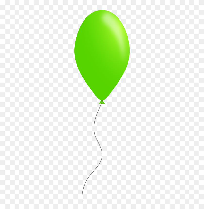 228x800 Green Balloon Clipart - Green Balloon Clipart