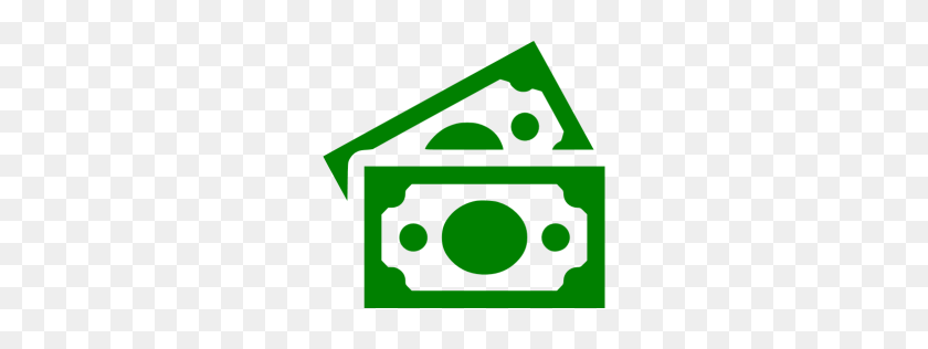 256x256 Значок Зеленые Банкноты - Зеленый Круг Png