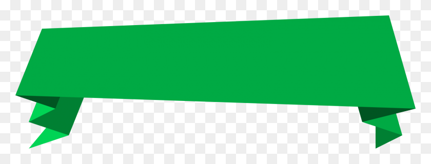 1600x534 Green Banner Png - Green Ribbon PNG