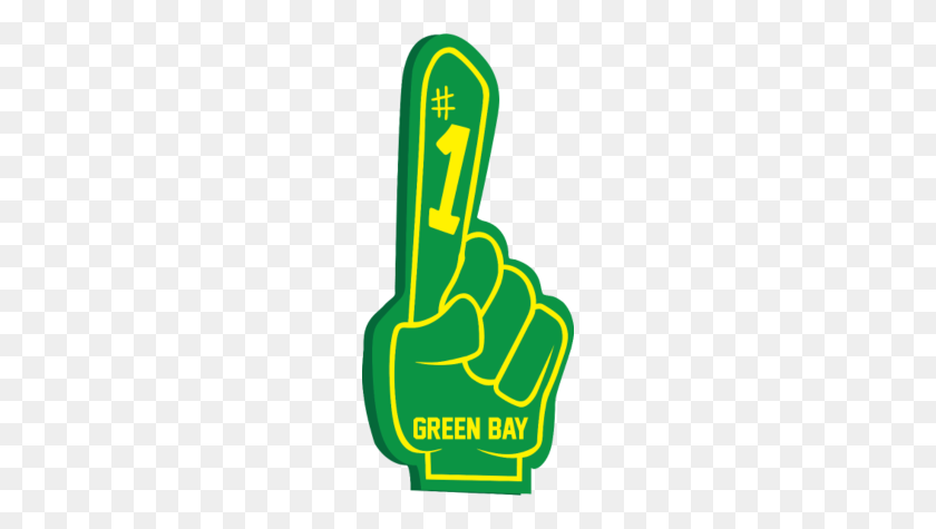 190x415 Green Bay - Foam Finger PNG