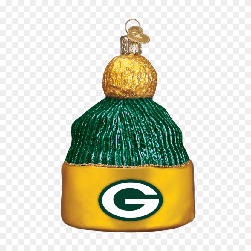 1024x1024 Green Bay Packers Beanie Ornament Old World Christmas - Green Bay Packers PNG