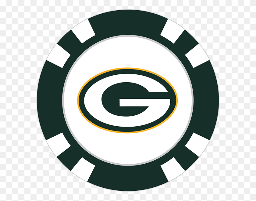 600x602 Green Bay Packers Poker Chip Ball Marker - Packers Logo PNG
